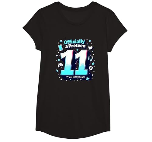 Offizielles Geschenk zum 11. Geburtstag T-Shirt, Girls, Schwarz, XS Offizielles Geschenk zum 11. Geburtstag T-Shirt, Girls, Schwarz, XS von Generic