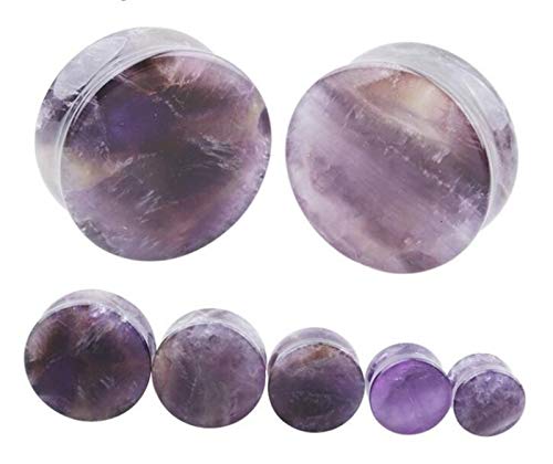 Ohr Expander Piercing 1 Paar Opalit Stein Ohr Plugs Tunnel von Generic