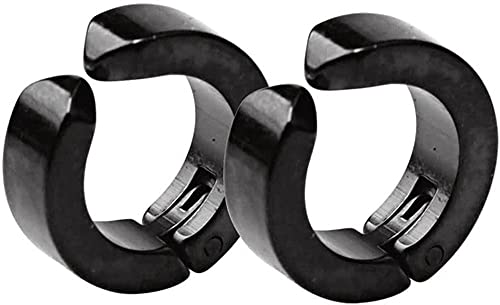 Ohrclips Schwarz Gold Silber Farbe Ohr Manschette Hip Hop Ohrringe Frauen Männer Modeschmuck Praktisches Design und Langlebig von Generic