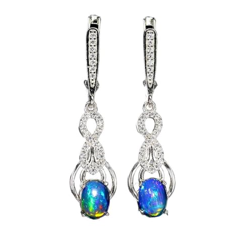 Ohrhänger Silber Traumhaft Natur Schwarz Opal Zirkonia 2 von Generic