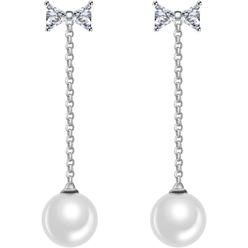 Ohrhänger aus Silberperlen Post Shell Ohrringe aus Perlen für Frauen von Generic
