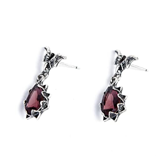 Ohrhänger für Damen, Sterlingsilber, Fledermaus-Kristall, Gothic, geometrisch, modisch, zierlich, Geburtstag Ohrhänger für Damen, Sterlingsilber, Fledermaus-Kristall, Gothic, geometrisch, modisch, zierlich, Geburtstag von Generic