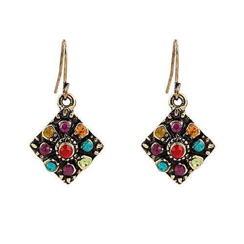 Ohrhänger in Tropfenform für Frauen und Mädchen, Boho, Retro, Strass, Tropfenform, elegant und beliebt von Generic