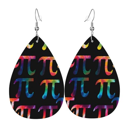 Ohrring Damen Pi Mathe, Drop Ohrringe Mode Ohrringe Leder Leichte Ohrringe Für Muttertag Ornament Feiertag von Generic