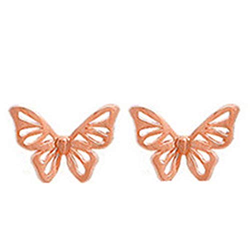 Ohrringe, Schmetterling, hohl, hochwertig, Charme, Ohrringe, Party, Schmuck, Zubehör, Geschenk für Mädchen, Roségold von Generic