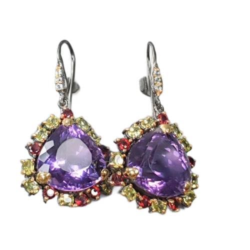 Ohrringe 49ct Amethyst Topase Zertifikat von Generic