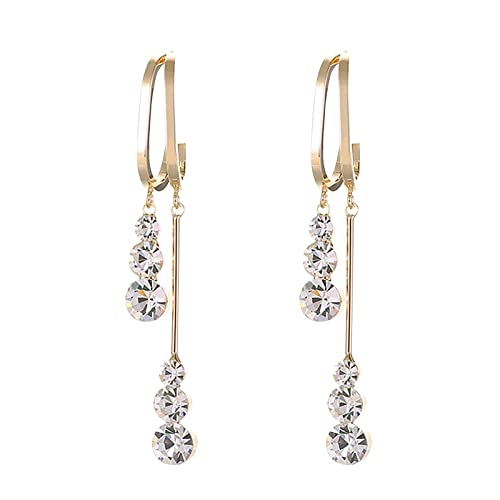 Ohrringe Clip On Dangle Creolen Set Edelstahl Ohne Piercing Blume Ohrringe, 2-gold, Einheitsgröße von Generic