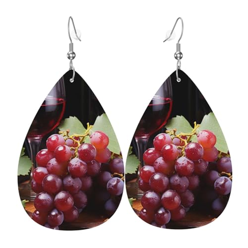 Ohrringe Für Frauen Rotweintraube Damen Ohrring Mode Vintage-Stil Schmuck Ohrringe, Für Mädchen, Braut Party, Ouple von Generic