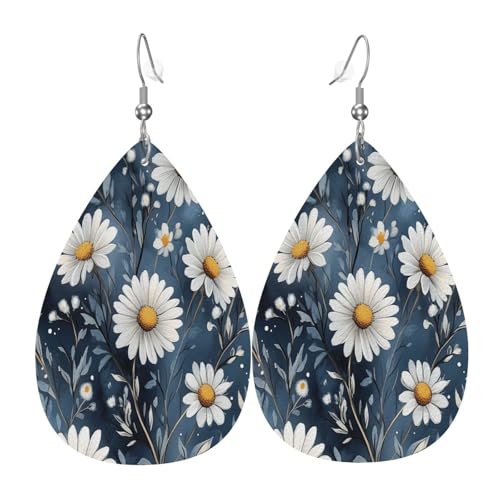 Ohrringe Leder Gänseblümchen Löwenzahn Blau Tropfenohrringe Für Frauen Mode Leder Tropfen Ohrringe Gedruckte Ohrring Damen Für Mädchen Ornament Frauen Ohrringe Leder Gänseblümchen Löwenzahn Blau Tropfenohrringe Für Frauen Mode Leder Tropfen Ohrringe Gedruckte Ohrring Damen Für Mädchen Ornament Frauen von Generic