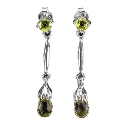 Ohrringe Naturolivine Quarz lemon silber 1 von Generic