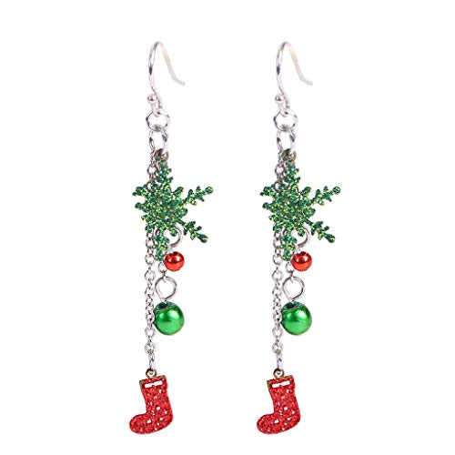 Ohrringe Ohrhänger Schmuck Weihnachten Frauen Party Weihnachten baumeln Ohrringe große Creolen Ohrringe für Frauen, B, Einheitsgröße von Generic