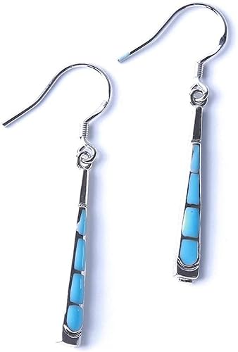 Ohrringe Ohrstecker Damen Sterling Silber Ohrring Set Ohrringe für Frauen 1 Paar Hellblau Ohrhänger Professionell verarbeitet von Generic