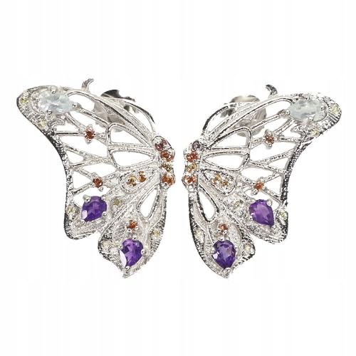 Ohrringe Schmetterling Saphir Songea Amethyst Aquamarin 3 Ohrringe Schmetterling Saphir Songea Amethyst Aquamarin 3 von Generic