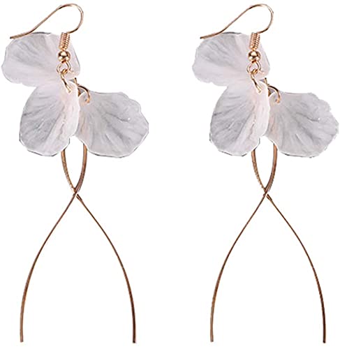Ohrringe Schmuck Geschenk Elegant Blume Blütenblatt Haken Ohrringe Lange Ohrhänger Schmuck Frauen Geburtstagsgeschenke von Generic