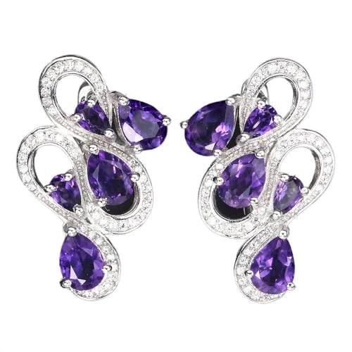 Ohrringe Silber Phänomene Naturamethyst Zirkonia 1 von Generic