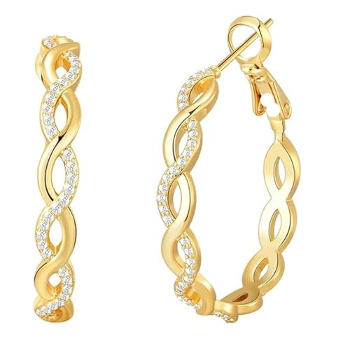Ohrringe Veret Damen Creolen Craftsmanship Combined With Modern Design Light And Comfortable Perfect To Enhance Personality Charm Herren Ohrringe (Gold, One Size) von Generic