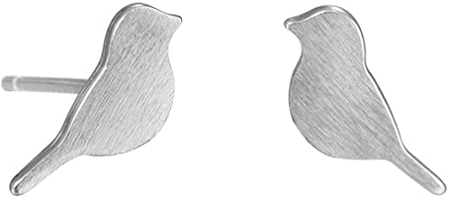 Ohrringe Vogel, niedliches Tierdesign, minimalistisch, kleine Ohrringe, poliert, wild von Generic