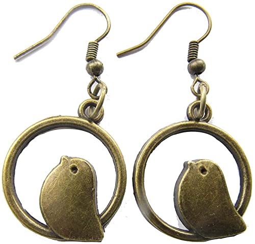 Ohrringe Vogel aus Bronze – Spatz – Schwalbe – Vogelschmuck – einfache Ohrringe für jeden Tag von Generic