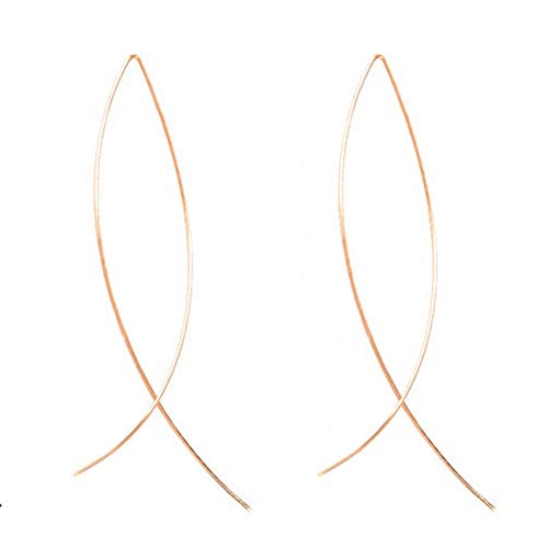 Ohrringe aus Kupfer für Frauen, handgefertigt, Fischform, Geschenk, Schmuck, lange Tropfen von Generic