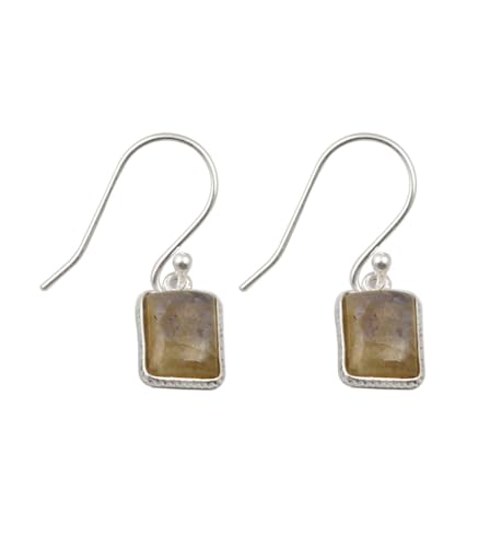 Ohrringe aus natürlichem Labradorit, baumelnder Edelstein, Schmuck, Designer-Lünette, 925er-Sterlingsilber, rechteckige Form Ohrringe aus natürlichem Labradorit, baumelnder Edelstein, Schmuck, Designer-Lünette, 925er-Sterlingsilber, rechteckige Form von Generic