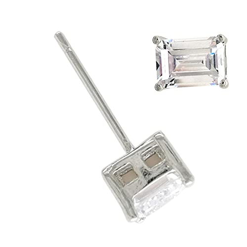 Ohrringe für Damen 6Mm Sterling Silber Elements Ohrstecker Und 925 Silber Mode Ohrring Schmuck von Generic