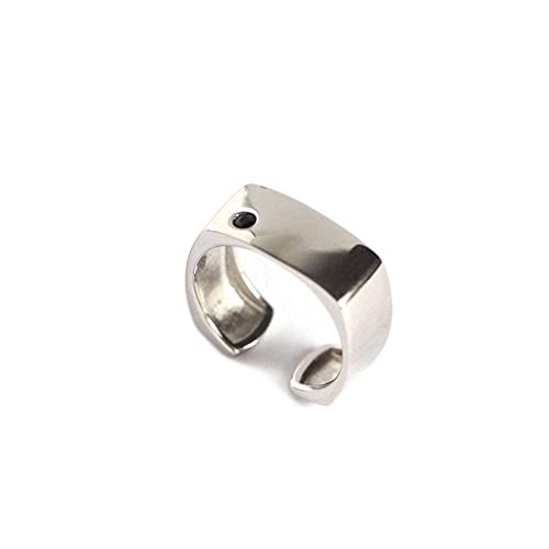 Ohrringe für Damen Einstellbare Ring Frauen,S925 Sterling Silber Retro Breit Gl?Nzend Eingelegt Schwarz Zirkonia Punk Verstellbar Open Knuckle Schwanzring Finger Joint Zehenring Schmuck Für von Generic