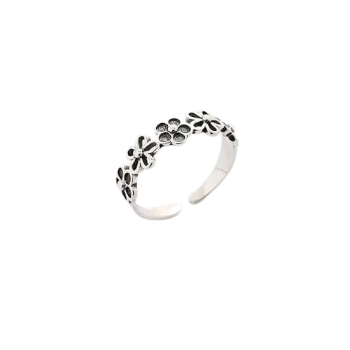 Ohrringe für Damen Einstellbare Ring Frauen,S925 Sterling Silber Retro Hohlblume Stitching Mode Verstellbare Open Knuckle Schwanzring Finger Joint Zehenring Schmuck Für Frauen M?Dchen Gesche von Generic