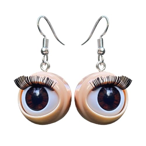 Ohrringe für Mädchen - Augapfel Ohrringe Groß Auge mit blinkenden Wimpern | Einzigartiger Horror Mode Gruselig Ohrringe Pen Ohrringe, Se référer au descriptif, Siehe Beschreibung, Siehe Beschreibung von Generic