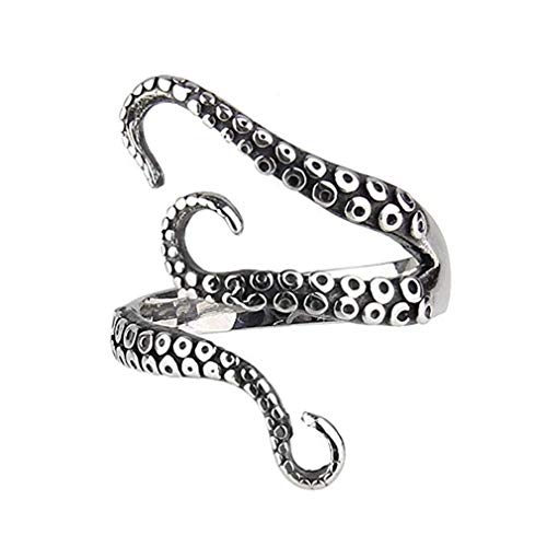 Oktopus-Form-Ringe Retro-verstellbare Männer und Frauen Personalisierter Punk-Rock-Ring von Generic