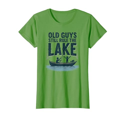 Old Guys Still Rule The Lake Fishing Boat Humor, Fishing T-Shirt, Damen, Hellgrün, XS Old Guys Still Rule The Lake Fishing Boat Humor, Fishing T-Shirt, Damen, Hellgrün, XS von Generic