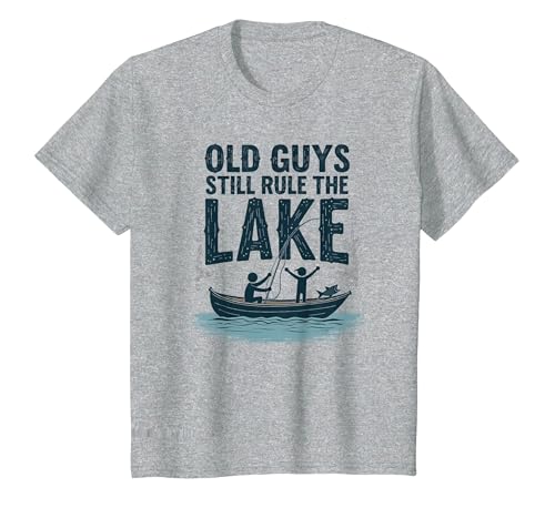 Old Guys Still Rule The Lake Fishing Boat Humor, Fishing T-Shirt, Kinder, Grau Meliert, 98 Old Guys Still Rule The Lake Fishing Boat Humor, Fishing T-Shirt, Kinder, Grau Meliert, 98 von Generic