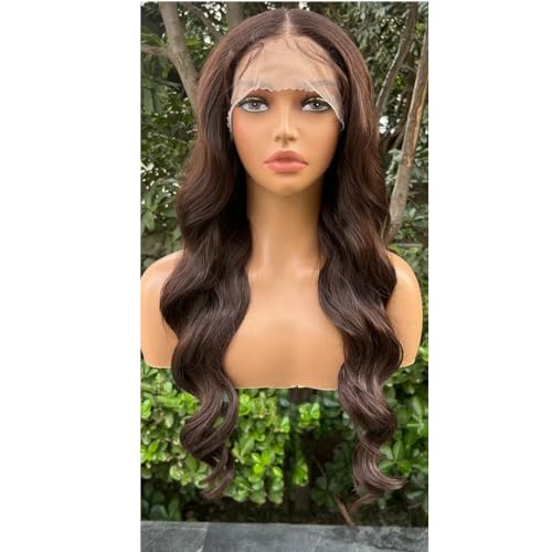 Ombre Braun Synthetische Spitze Front Perücken Für Schwarze Frauen Körperwelle Weiches Haar mit Babyhaar Transparente Spitze Ombre Braun Synthetische Spitze Front Perücken Für Schwarze Frauen Körperwelle Weiches Haar mit Babyhaar Transparente Spitze von Generic