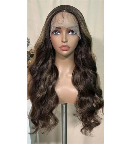 Ombre Braun Synthetische Spitze Front Perücken Für Schwarze Frauen Körperwelle Weiches Haar mit Babyhaar Transparente Spitze Ombre Braun Synthetische Spitze Front Perücken Für Schwarze Frauen Körperwelle Weiches Haar mit Babyhaar Transparente Spitze von Generic