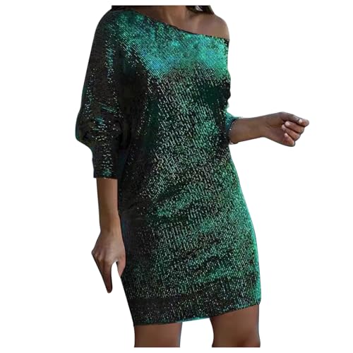 One Shoulder Kleid Damen Pailletten Kurze,Etuikleid Paillettenkleid Frauen| Minikleid Damen Glitzer Kleid mit Fransen Off Shoulder Cocktailkleid Abendkleider Tunika Kleid A Linien Kleid One Shoulder Kleid Damen Pailletten Kurze,Etuikleid Paillettenkleid Frauen| Minikleid Damen Glitzer Kleid mit Fransen Off Shoulder Cocktailkleid Abendkleider Tunika Kleid A Linien Kleid von Generic
