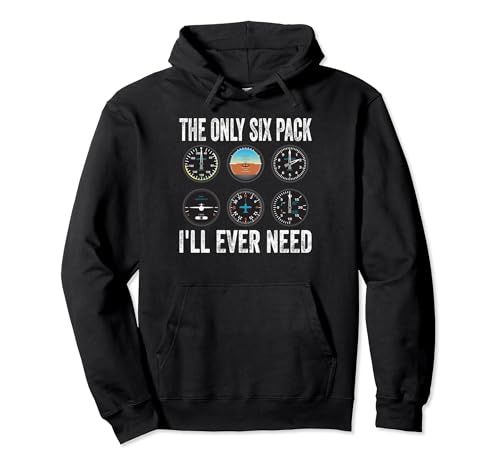 Only Six Pack Lustiges Pilotenshirt Flugzeug Flug Herren Damen Pullover Hoodie von Generic
