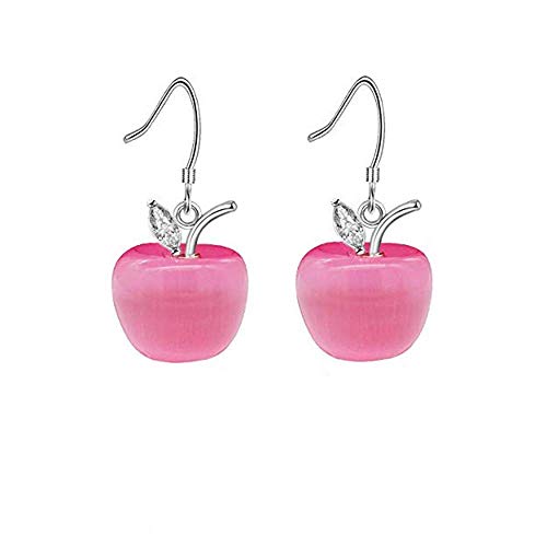 Opal Rosa Apfel Haken Haken Dangle Ohrringe Ohrhänger hochwertig Schmuck Rosa von Generic