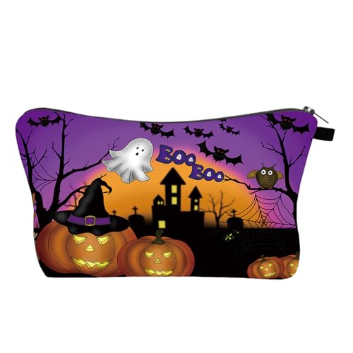 Organizer für Reise-Make-up – Make-up-Tasche Goth – Vista Halloween Cosmetics – mit Aufdruck – Topf – Make-up-Pinsel zur Aufbewahrung, Make-up-Pinsel – Rot von Generic