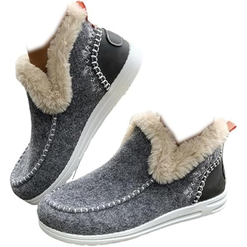 OrthoComfy Orthopädische Schuhe Mikrosuede mit Warmem Kunstfellfutter，orthocomfy - ergonomischer schmerzlindernder komfortschuh rutschfeste für Drinnen und Draußen (Farbe 1,41) von Generic