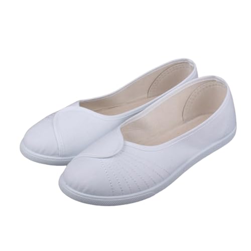 Orthopädische Ballerinas Runde Zehenpartie Einfarbig Weiche Sohle Walkingschuhe Bequeme Flach Atmungsaktive rutschfeste Trekkingschuhe Elegante Exquisit Casual Sportschuhe von Generic