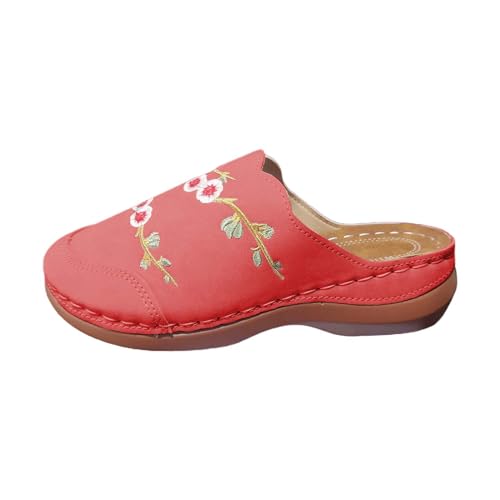Orthopädische Damen-Hausschuhe Orthopädische Freizeitschuhe mit Luftkissen, bequem, weich, aus atmungsaktivem Mesh, rutschfest, mit geschlossener Spitze, Hausschuhe mit Luftkissen aus Memory-Schaum von Generic