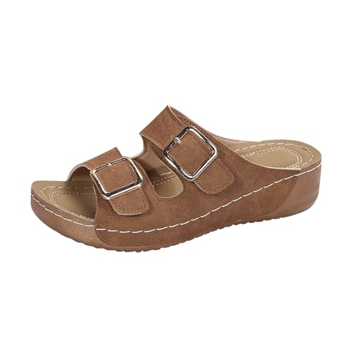 Orthopädische Hausschuhe Damen Plateau Sandalen Slides Super Weich Rutschfest Elegant Coole Sandaletten Badelatschen Casual Wedge Peep Toe Sommerschuhe Frauen Orthopädische Hausschuhe Damen Plateau Sandalen Slides Super Weich Rutschfest Elegant Coole Sandaletten Badelatschen Casual Wedge Peep Toe Sommerschuhe Frauen von Generic
