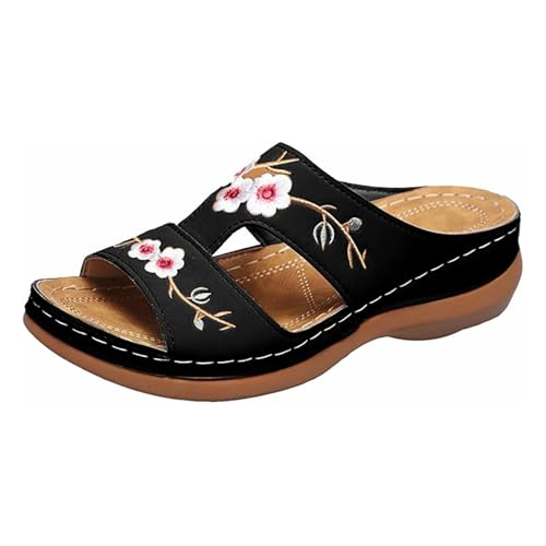 Orthopädische Hausschuhe Damen Plattform Bequem Schuhe Draußen Offenem Sommer Blumenstickerei Römersandalen Slippers Leichte Barfuss Damensandalen Elegant Pantoletten Frauenschuhe Orthopädische Hausschuhe Damen Plattform Bequem Schuhe Draußen Offenem Sommer Blumenstickerei Römersandalen Slippers Leichte Barfuss Damensandalen Elegant Pantoletten Frauenschuhe von Generic
