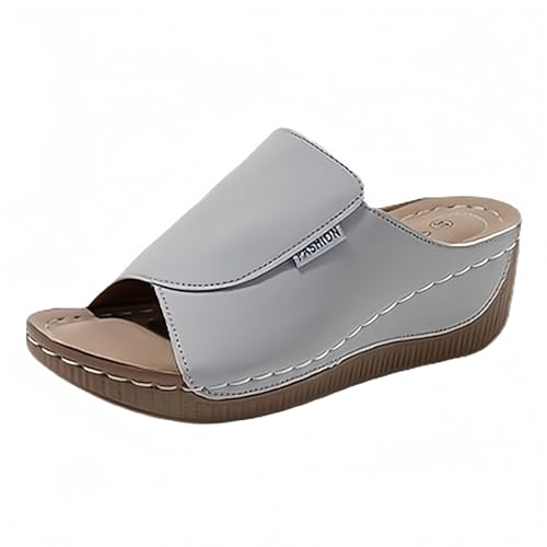 Orthopädische Pantoletten Damen Flach Ergonomische rutschfeste Orthopädische Sandaletten Mit Offener Leichte Elegant Zehenpartie rutschfeste Keilabsatz Freizeitschuhe Strand Orthopädische Pantoletten Damen Flach Ergonomische rutschfeste Orthopädische Sandaletten Mit Offener Leichte Elegant Zehenpartie rutschfeste Keilabsatz Freizeitschuhe Strand von Generic