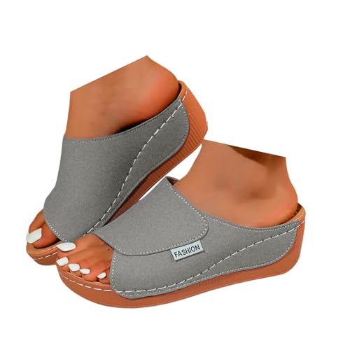 Orthopädische Sandalen Damen Sommer Ergonomische Leder Pantoletten Rutschfeste Offener Hausschuhe Leicht Bequem Slipper Sommerschuhe Damen Orthopädische Sandalen Damen Sommer Ergonomische Leder Pantoletten Rutschfeste Offener Hausschuhe Leicht Bequem Slipper Sommerschuhe Damen von Generic
