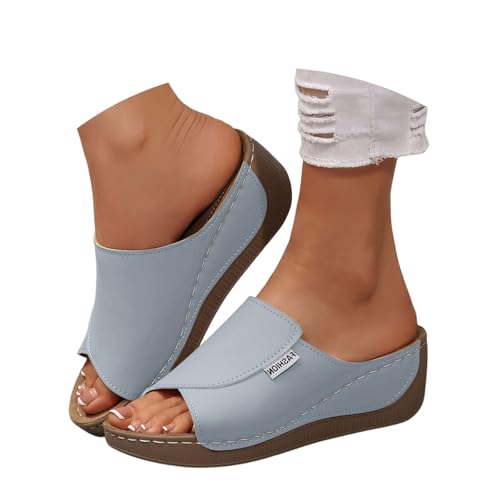 Orthopädische Sandalen Damen Sommer Ergonomische Leder Slip in Pantoletten Rutschfeste Offener Platform Hausschuhe Leicht Bequem Slipper Sommerschuhe Orthopädische Sandalen Damen Sommer Ergonomische Leder Slip in Pantoletten Rutschfeste Offener Platform Hausschuhe Leicht Bequem Slipper Sommerschuhe von Generic