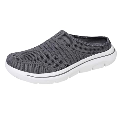 Orthopädische Sandalen Damen Sommer - Hausschuhe Breite Füße Damensandalen Mesh Atmungsaktiv Sneakers Walkingschuhe Slip On Wanderschuhe rutschfest Gartenschuhe Flach Freizeitschuhe von Generic