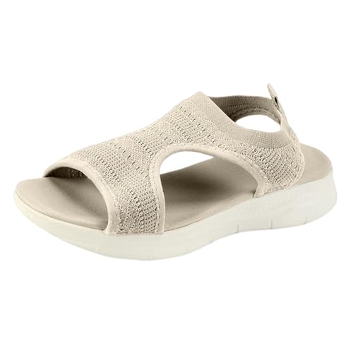 Orthopädische Sandalen Damen Sommer Waschbare Slingback Slide Sport mit Weiche Fussbett Bequem Sommerschuhe Casual Strick Plateau Fußbett Weite Barfuss Offene Schuhe Orthopädische Sandalen Damen Sommer Waschbare Slingback Slide Sport mit Weiche Fussbett Bequem Sommerschuhe Casual Strick Plateau Fußbett Weite Barfuss Offene Schuhe von Generic
