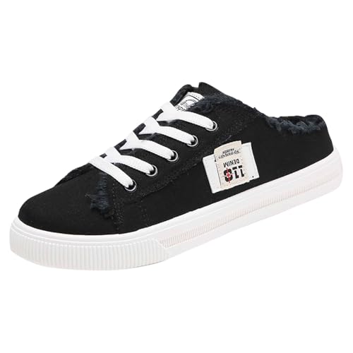 Orthopädische Schuhe Canvas Sabots Damen Slip On Sneakers SchnüRen Freizeitschuhe 2025 Sommer Flach Sohle Pantoletten Plateau Stoffschuhe Canvas Hinten Offen Orthopädische Sneaker Schwarz 38 Orthopädische Schuhe Canvas Sabots Damen Slip On Sneakers SchnüRen Freizeitschuhe 2025 Sommer Flach Sohle Pantoletten Plateau Stoffschuhe Canvas Hinten Offen Orthopädische Sneaker Schwarz 38 von Generic