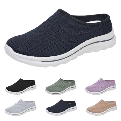 Orthopädische Schuhe Damen Sandalen Vorne Geschlossen Schlupfschuhe Krankenschwester Schuhe Mesh Slip On Atmungsaktiv Sandals Leichte Schlappen Clogs Damen-Hausschuhe Outdoor Walkingschuhe von Generic