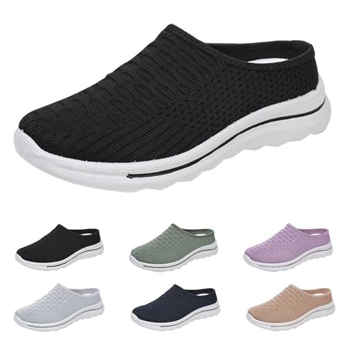Orthopädische Schuhe Damen Sandalen Vorne Geschlossen Schlupfschuhe Krankenschwester Schuhe Mesh Slip On Atmungsaktiv Sandals Leichte Schlappen Clogs Damen-Hausschuhe Outdoor Walkingschuhe von Generic